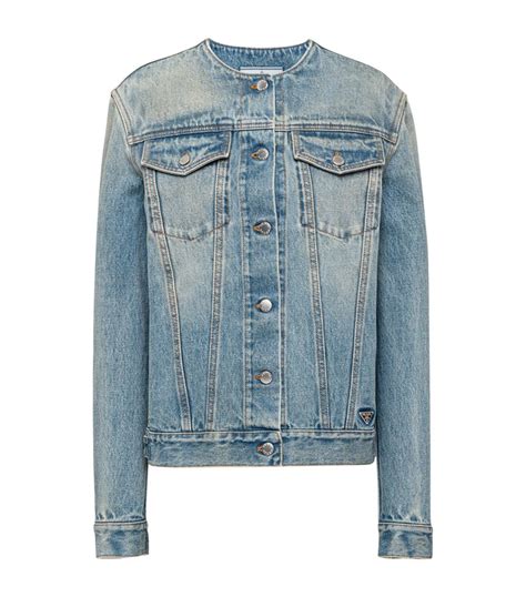 woman prada coat|Prada denim jacket women.